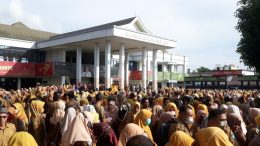 Suasana Usai Apel Gabungan di Depan Kantor Wali Kota Ternate Belum Lama Ini
