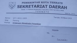Undangan Pelantikan Tiga Kadis di Batang Dua
