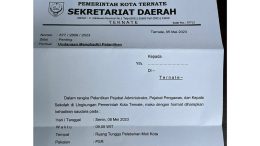 Undangan Pelantikan Pejabat di Moti (istimewa)