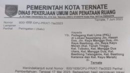 Surat Dinas PUPR ke PKL