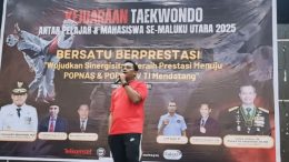 Ketua KONI Faujan A. Pinang Saat Menutup Kejuaraan Taekwondo