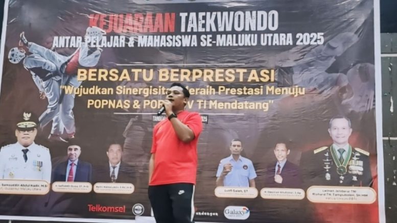 Ketua KONI Faujan A. Pinang Saat Menutup Kejuaraan Taekwondo