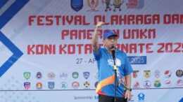 Wali Kota Ternate M. Tauhid Soleman Saat Membuka Festival Olahraga dan Pameran UMKM KONI Ternate
