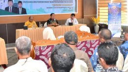 Sekda Kota Ternate Rizal Marsaoly Saat Membuka Sosialisasi di Jati Hotel