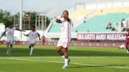 David da Silva Merayakan Gol ke Gawang PSM Makasar