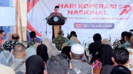Wali Kota Saat Menyampaikan Sambutan di Rangkaian Kegiatan Hari Koperasi Nasional ke 79